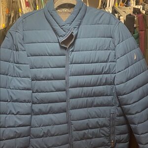 Nautica Men's Quilted Blue Puffer Coat